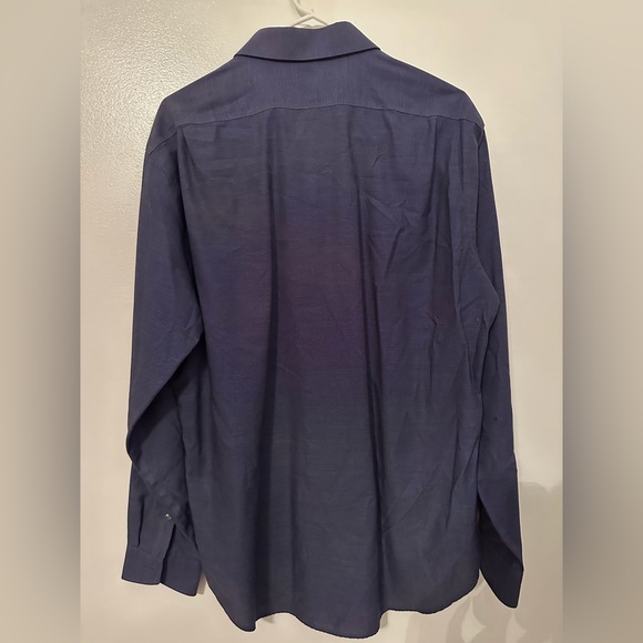 Esquire | Men’s Suit Shirt | Button Down Shirt | Navy Blue - Picture 3 of 11